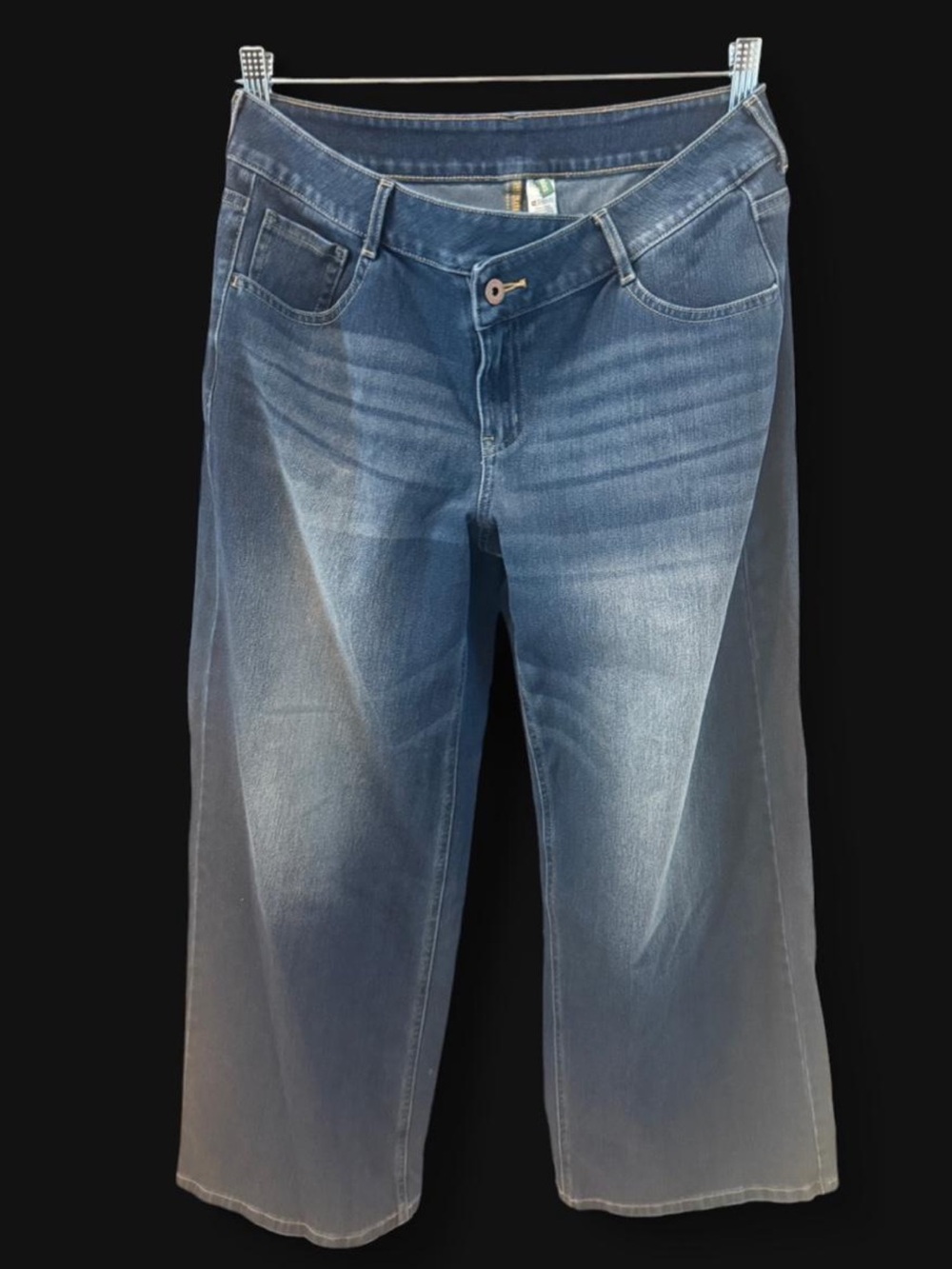 Halara Flex Asymmetric Low Rise Baggy Wide Leg Jeans Medium Regular
